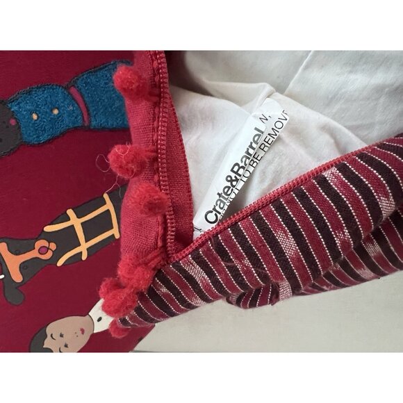 Crate & Barrel Set Of 2 Festive Christmas Lumbar Pillows Covers And Inserts - Picture 8 of 8